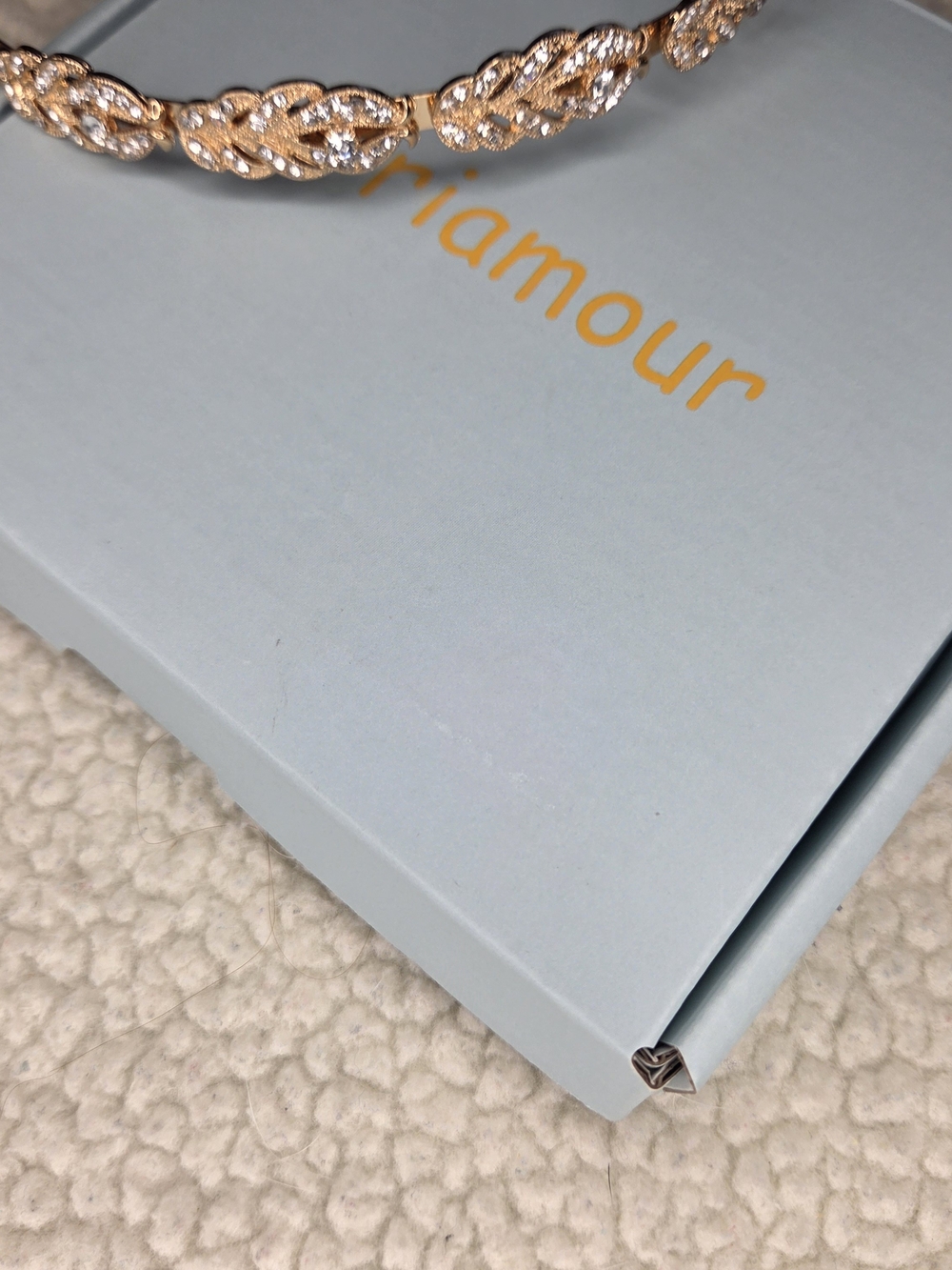 Oriamour Crystal Twisted Vine Headband in Rose Gold - Picture 4 of 6